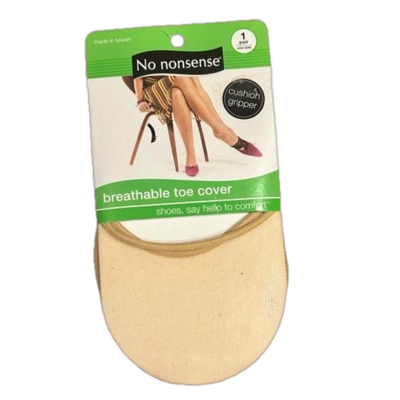 NWT One Size Firs Most No Nonsense Breathable Toe Covers with cushion grippers - Picture 1 of 4